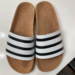 Adidas Adilette cork slides